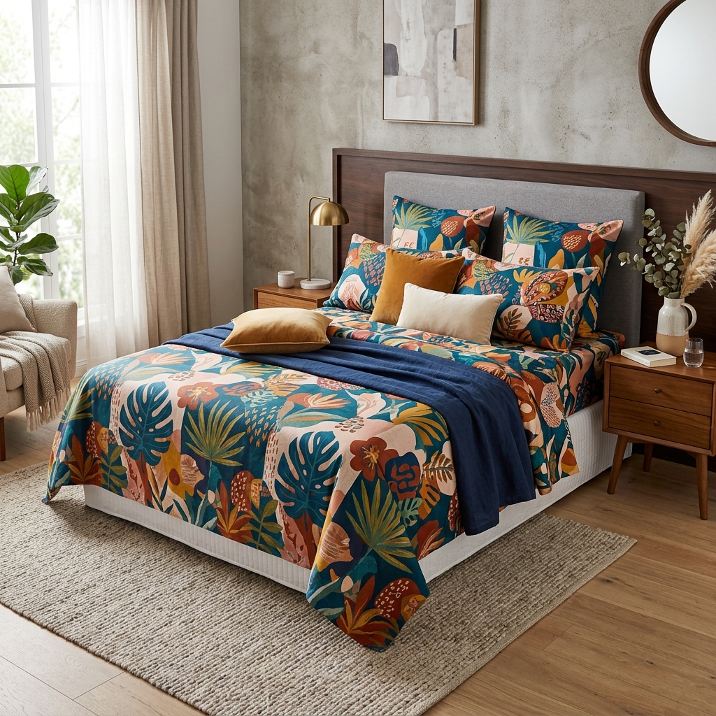 Vibrant printed bedsheets