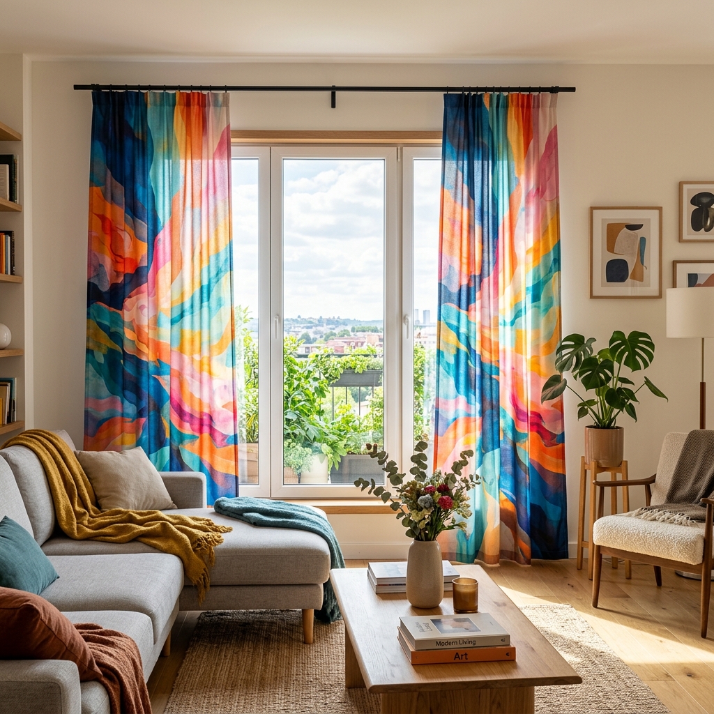 Custom printed curtains