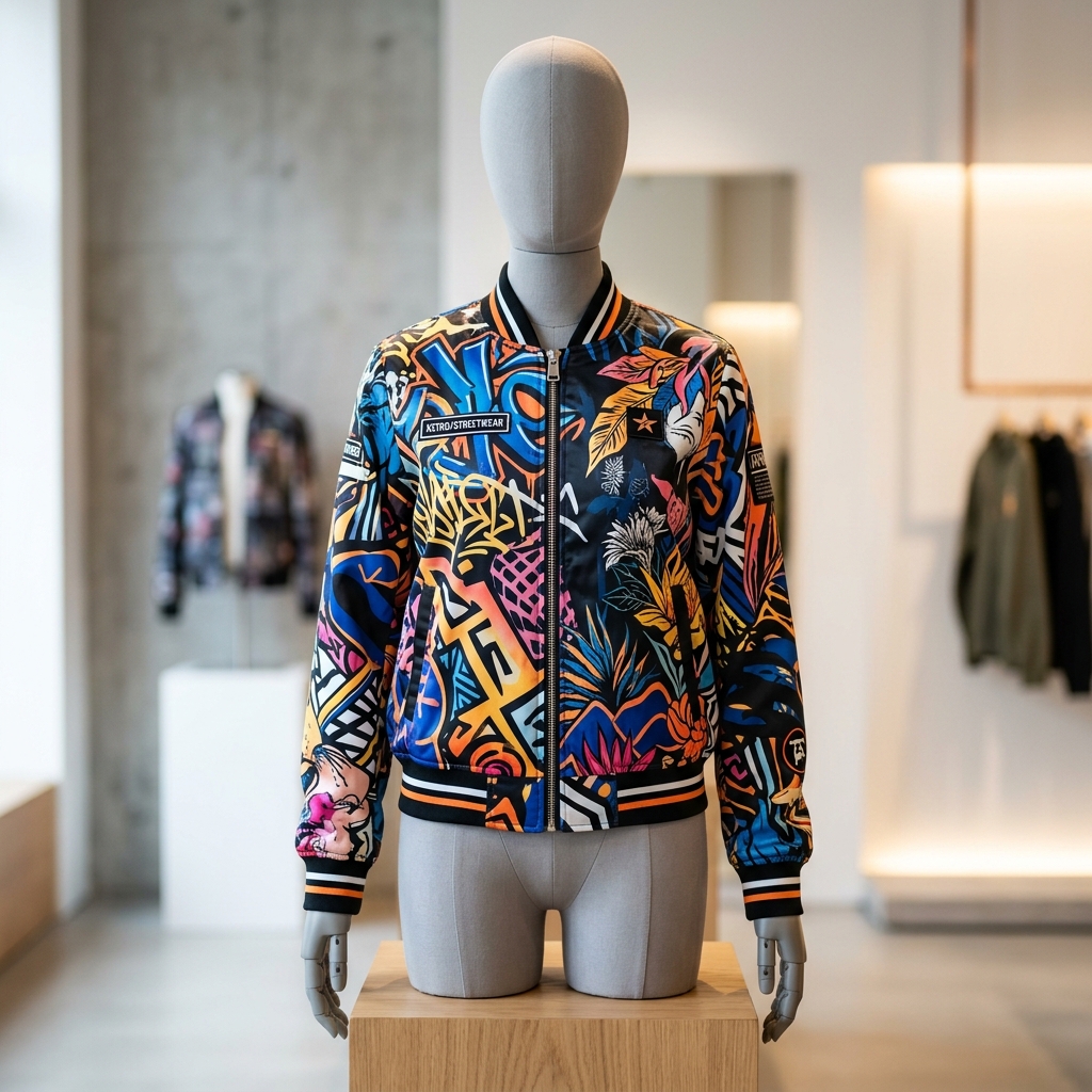 Custom printed bomber jacket